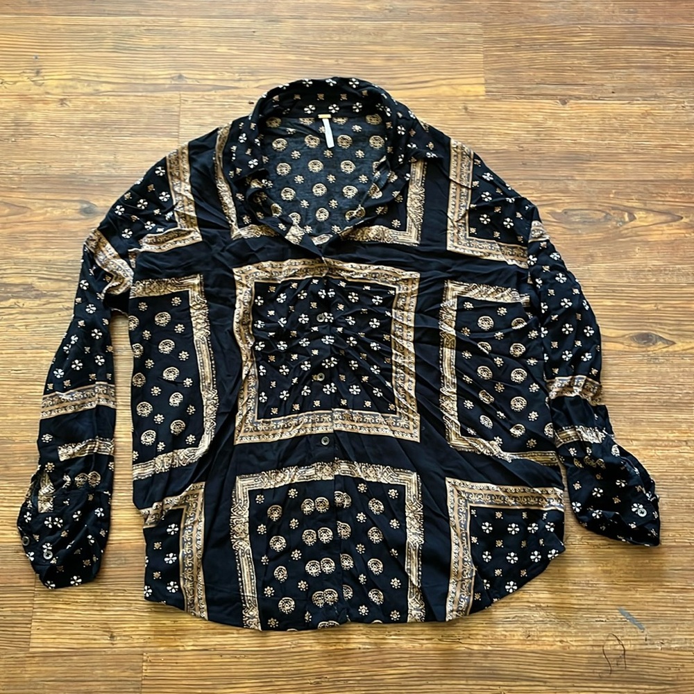 Free People Little Secrets Bandana Wrap Buttondown